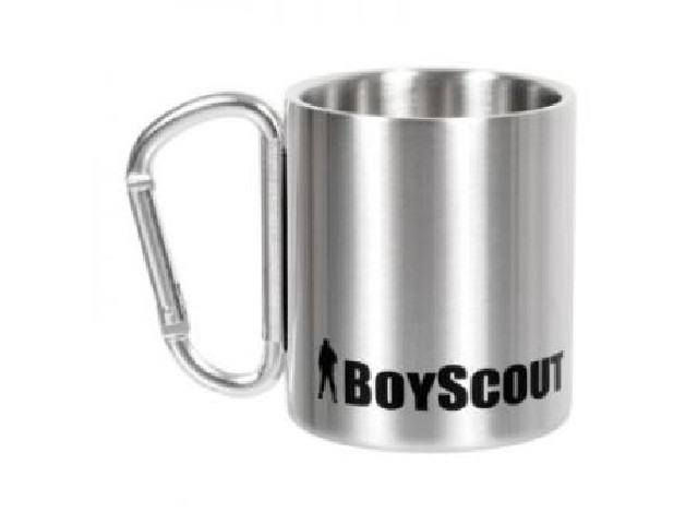 BOYSCOUT Термокружка 200 мл, складная ручка-карабин, нержавеющая сталь / 48	